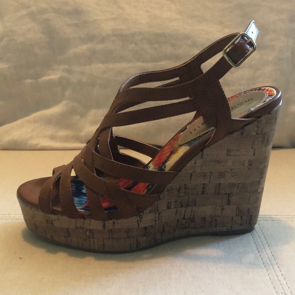 Madden Girl Leather and Cork Wedge - Picture 2 of 5